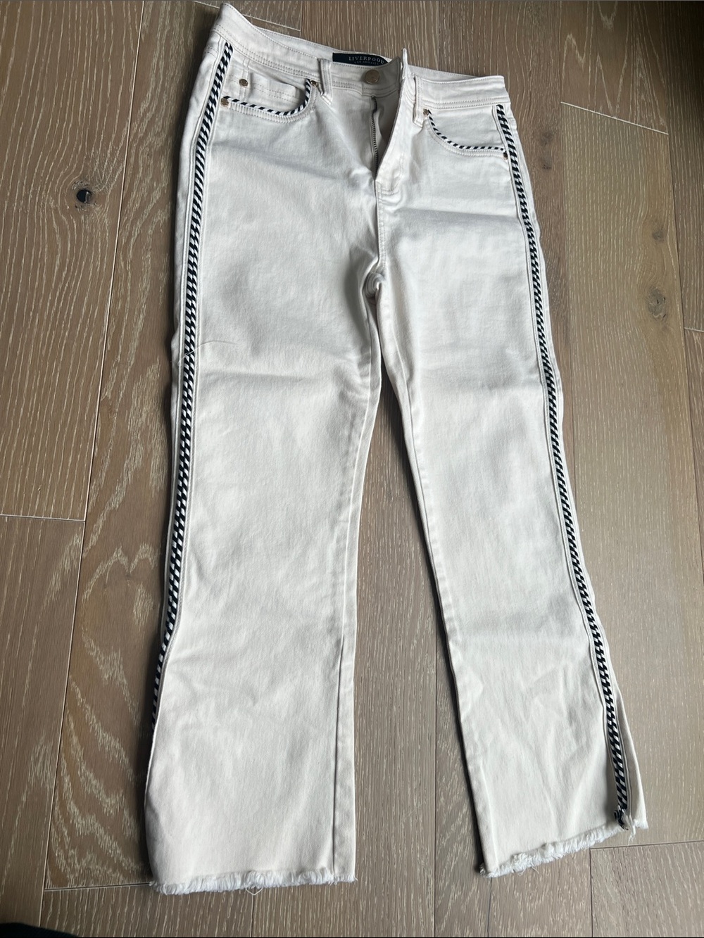 White Women's Side-Trim Jeans